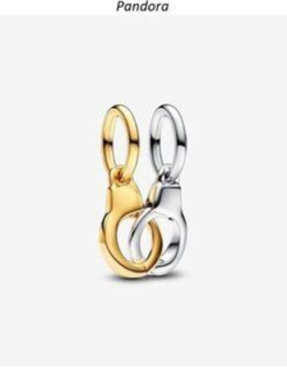 Authentic Openable and Splittable Handcuffs Dangle Pandora Charm